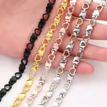 Bracciale a forma di cuore per terapia magnetica in acciaio al titanio